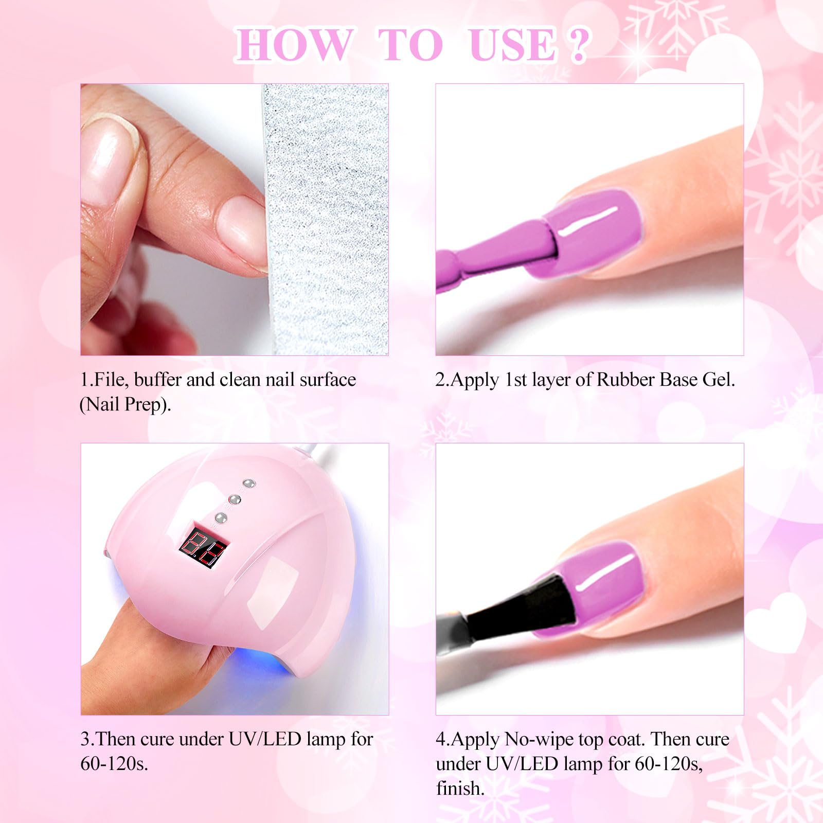 MEET ACROSS 2-in-1 base coat and color gel for easy application.