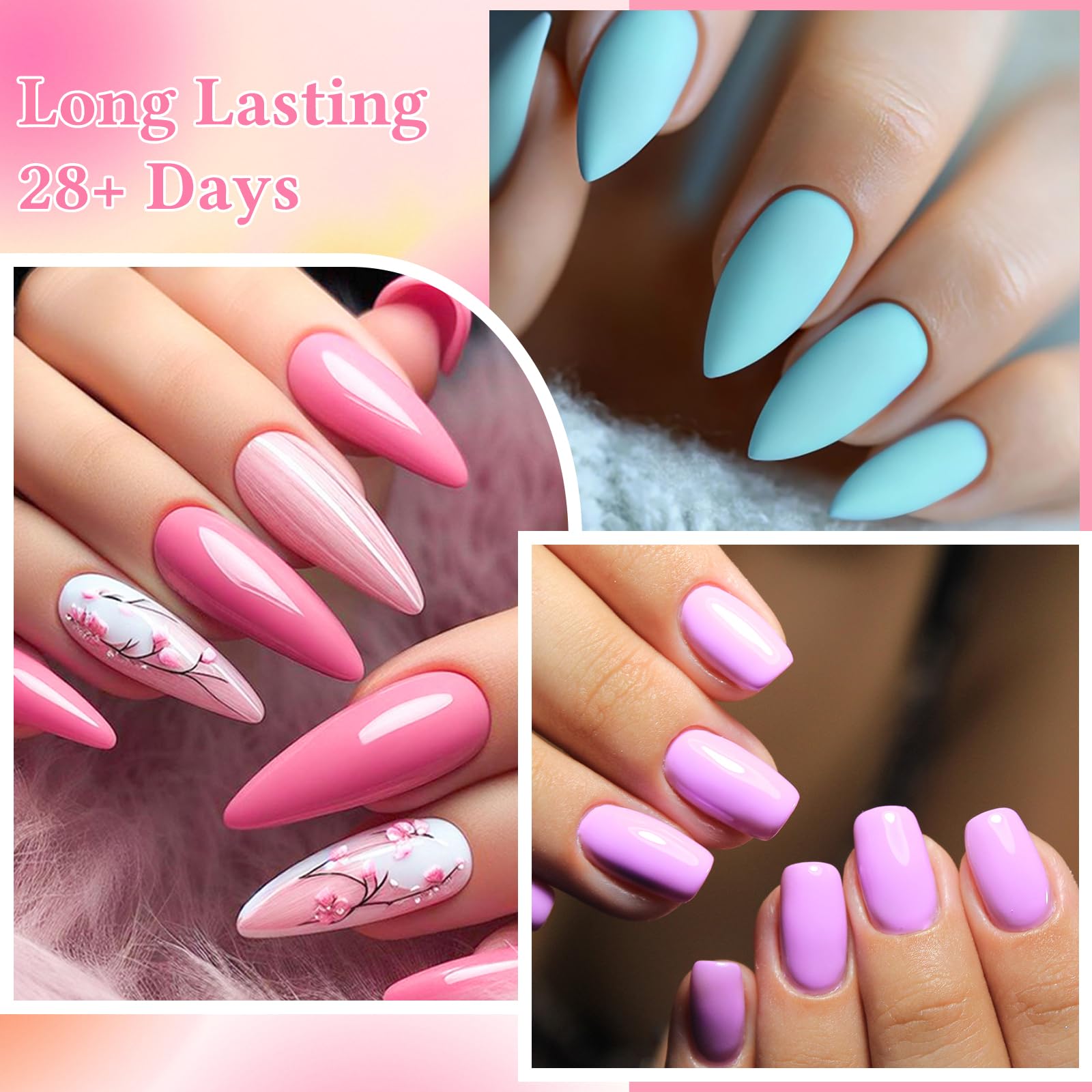 MEET ACROSS 30pcs gel polish bottles in nude tones for color variety