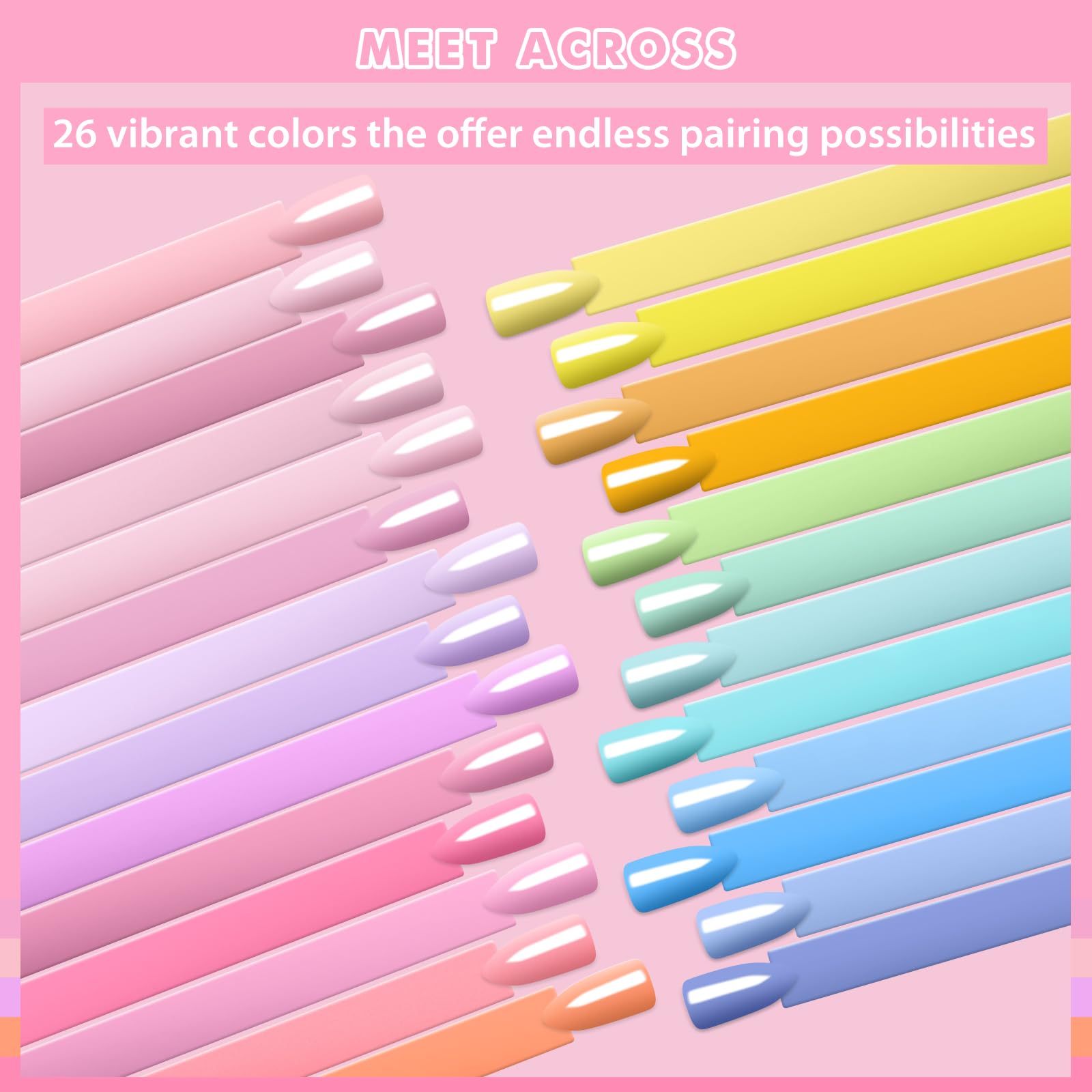 MEET ACROSS base coat and top coat recommended for lasting shine