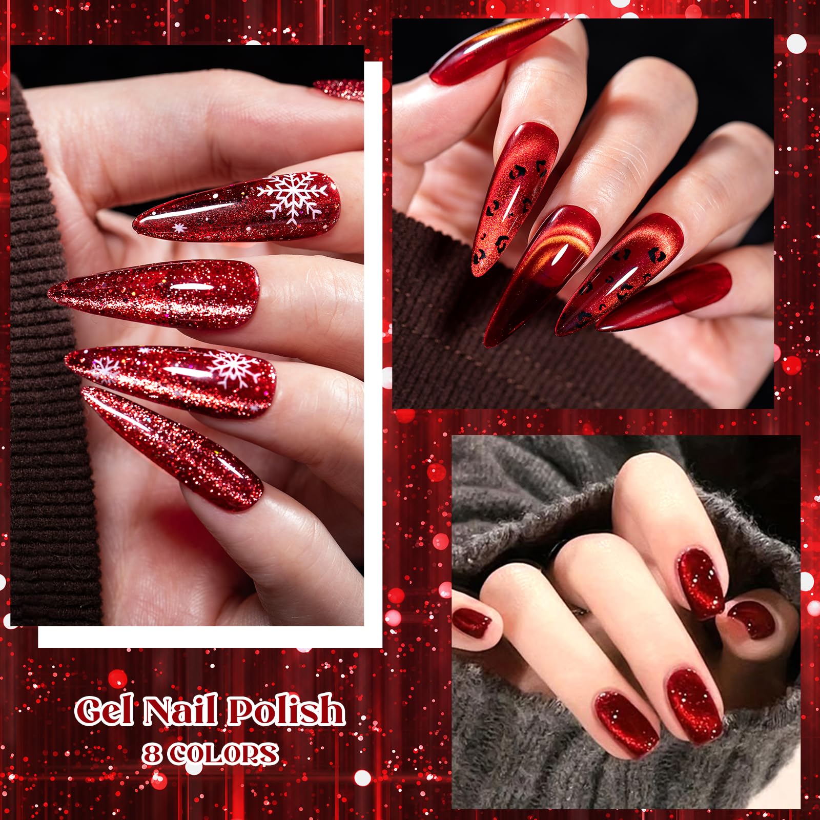 MEET ACROSS magnetic gel polish and magnet enabling dynamic cat-eye effects.
