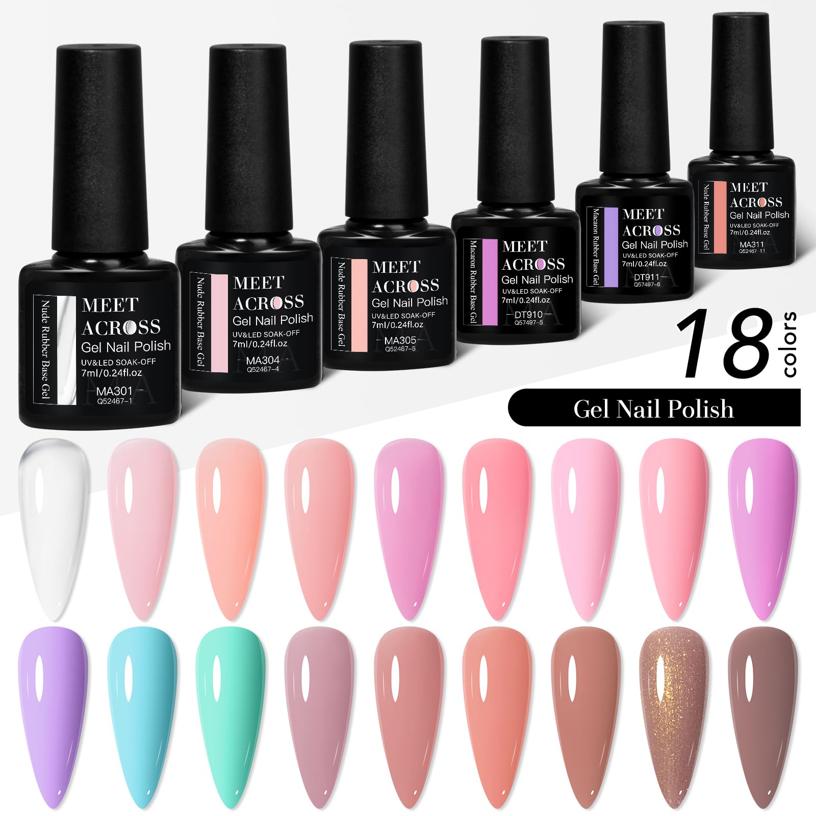 MEET ACROSS Non-toxic, low-odor base gel for safe nail care.