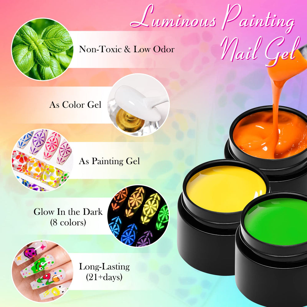 MEET ACROSS painting and detailing with gel nail paints in action