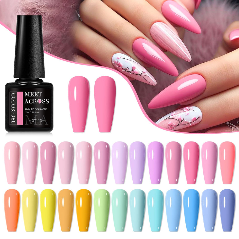 MEET ACROSS pink sky blue palette for fresh nail looks