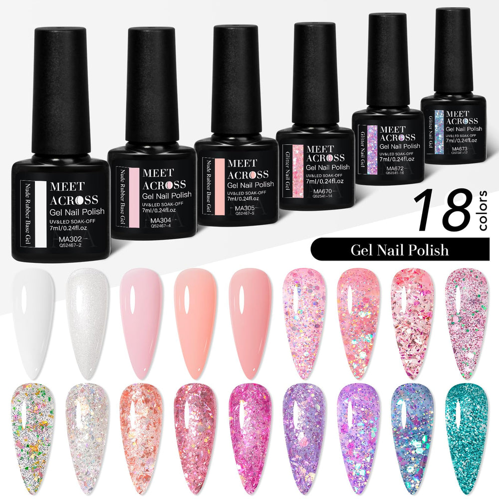 MEET ACROSS purple sequins gel polish adds a sparkly accent for statement nails.