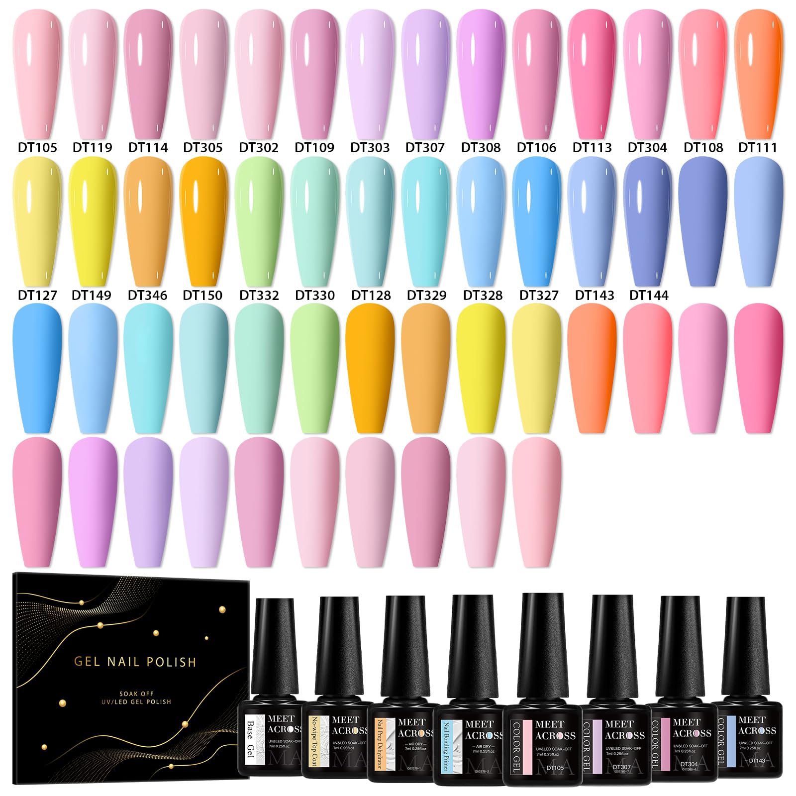 MEET ACROSS UV LED compatible gel polish for long wear