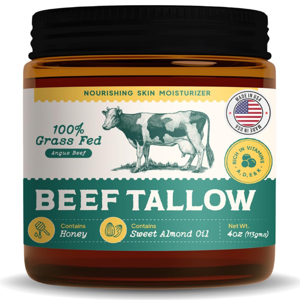 MEEZEE beef tallow honey balm jar closeup for deep hydration