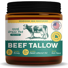 MEEZEE beef tallow honey balm jar closeup for deep hydration