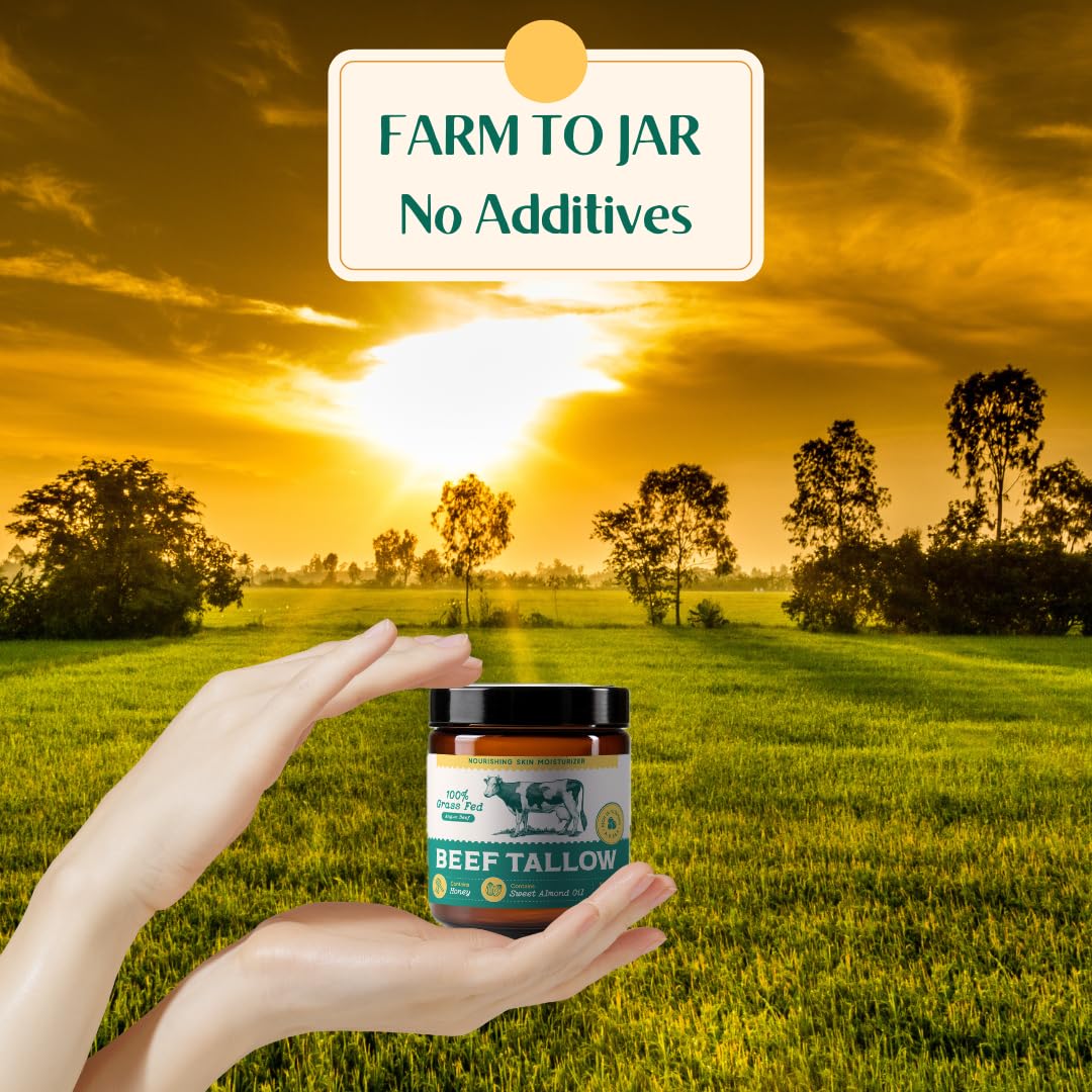 MEEZEE unscented tallow balm tub highlights fragrance-free formula