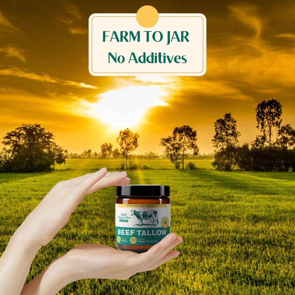 MEEZEE unscented tallow balm tub highlights fragrance-free formula