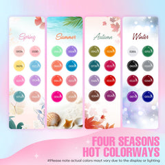 MEFA 32 gel polish bottles offering a wide color range for vibrant nails