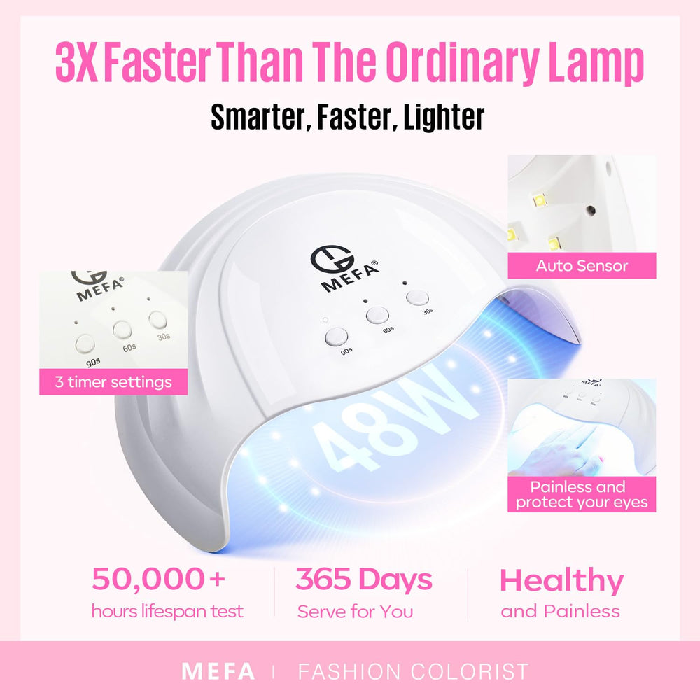 MEFA beginner-friendly gel texture and precise brushes simplify nail art.
