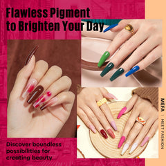MEFA burgundy red gel polish shade for elegant nails
