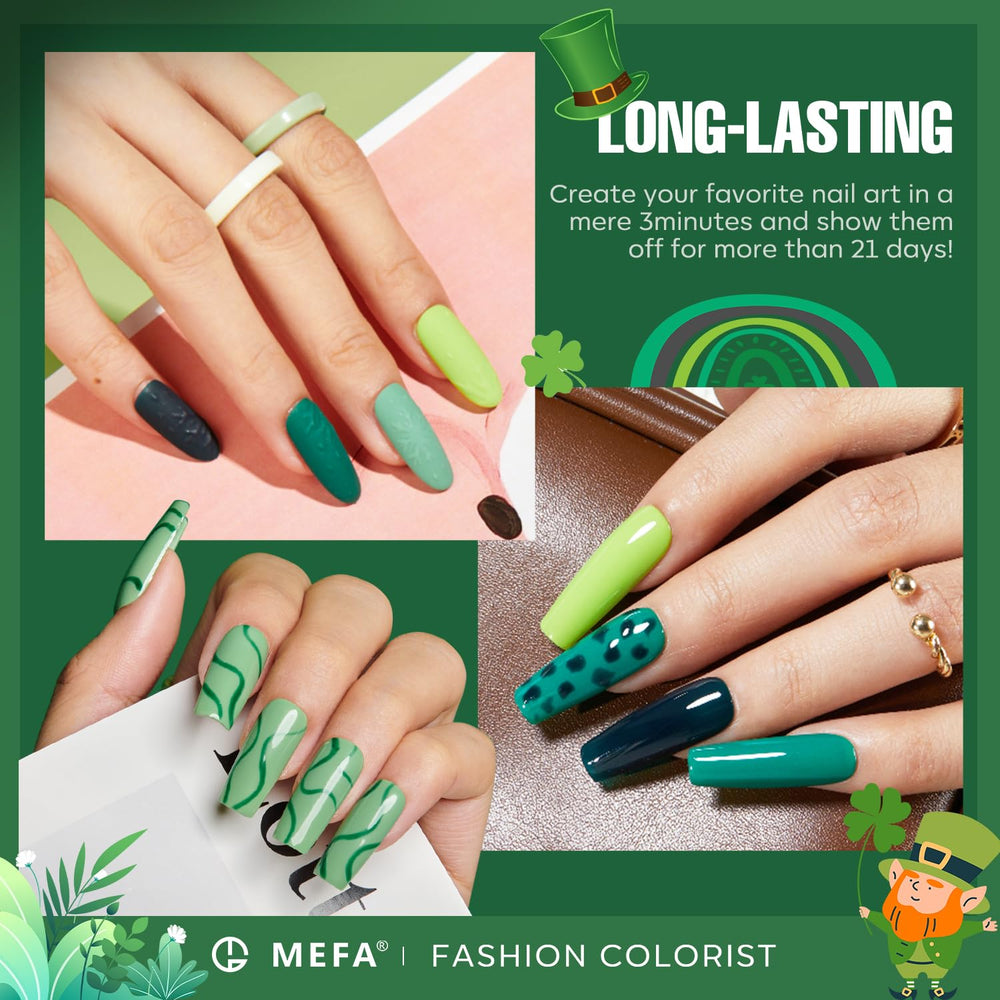 MEFA dark avocado gel nail polish bottle offers a bold, long-lasting color option