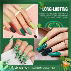 MEFA dark avocado gel nail polish bottle offers a bold, long-lasting color option