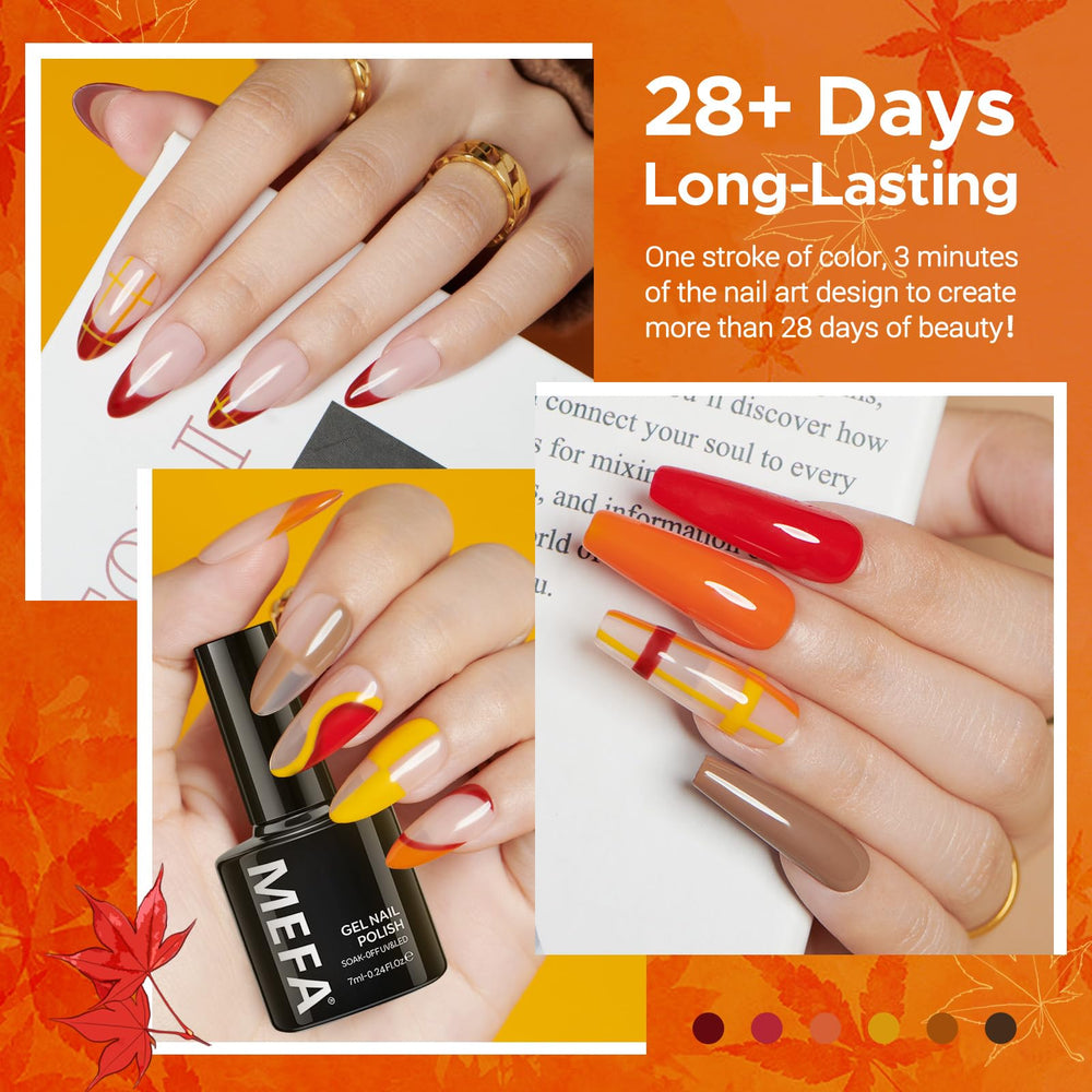 MEFA burgundy gel nail color – sophisticated shade for classy fall looks.