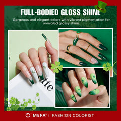 MEFA silver rose gold glitter polish for sparkling celebration accents