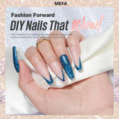 MEFA Glitter Gel Nail Polish Set pack shot highlights six shades in one kit