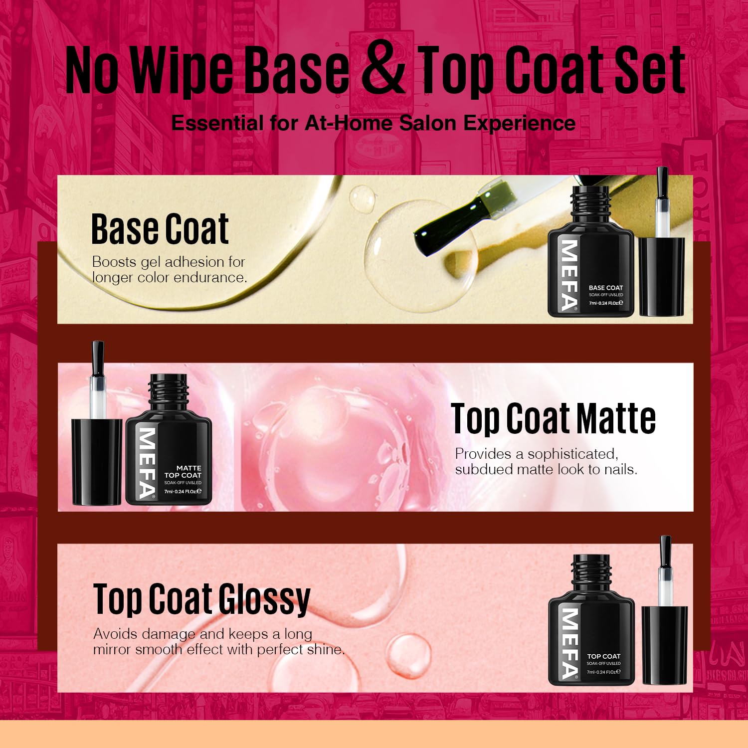 MEFA long-lasting gel nails up to 28 days with proper cure