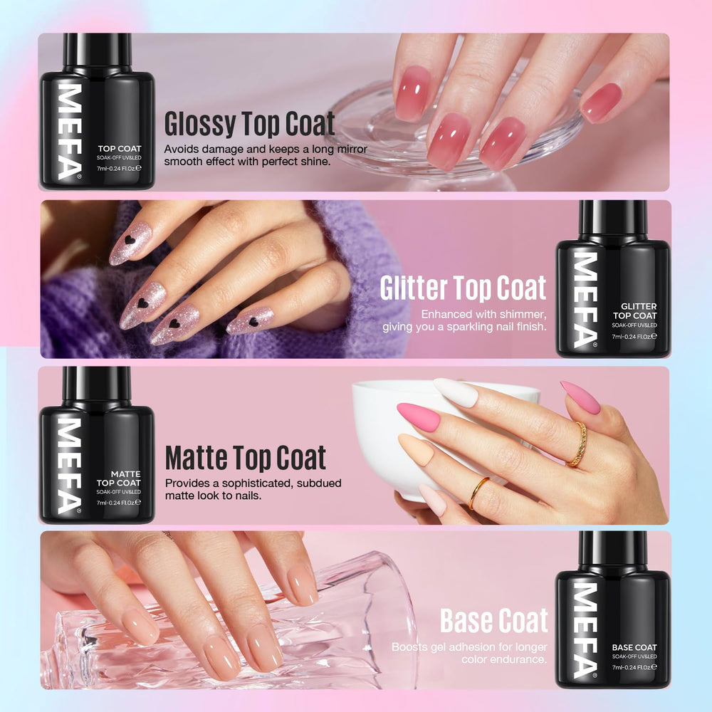 MEFA matte top coat 7ml gives a velvet, non-glossy finish