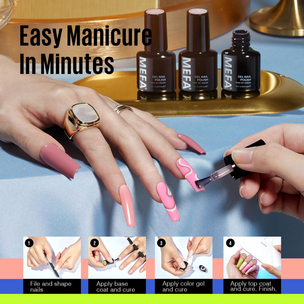 MEFA at-home nail art setup for enjoyable DIY sessions.