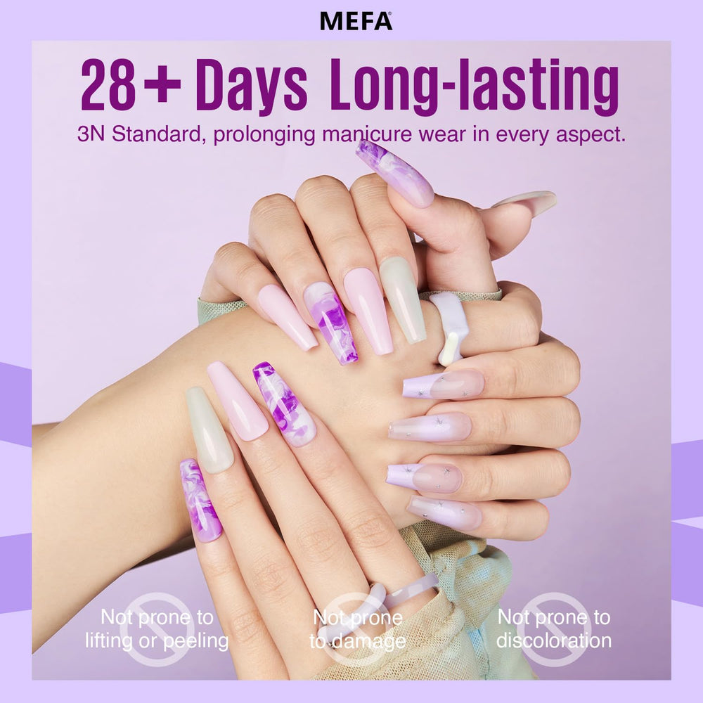 MEFA nail lamp cures gel in 60–90 seconds for fast results