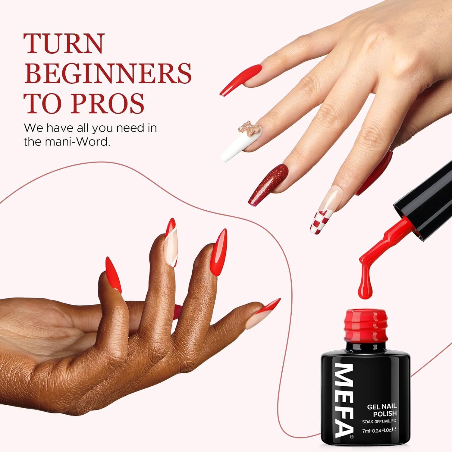 MEFA non-toxic, low-odor gel polish for safe home nails.