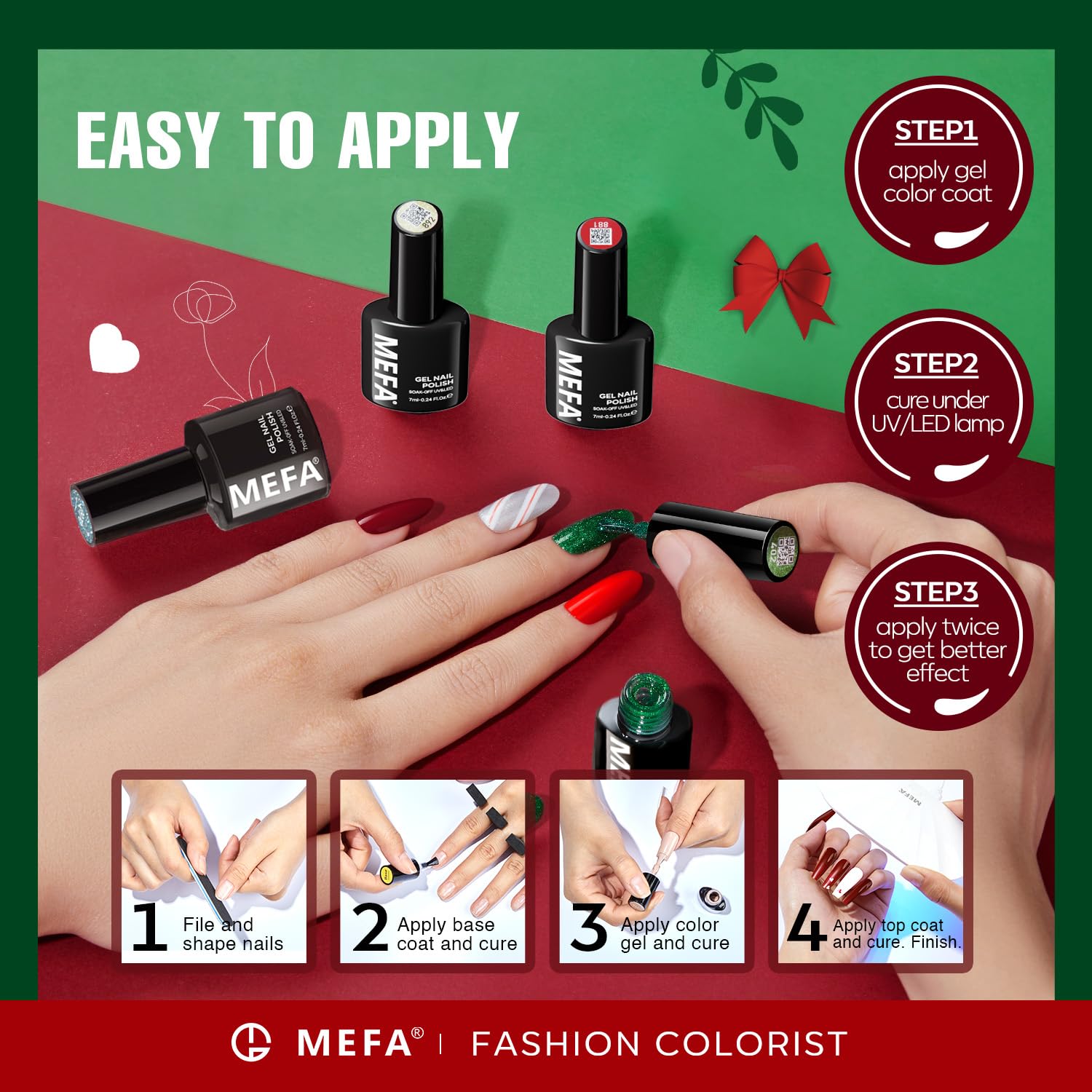 MEFA non-toxic low-odor formula ideal for at-home DIY nails