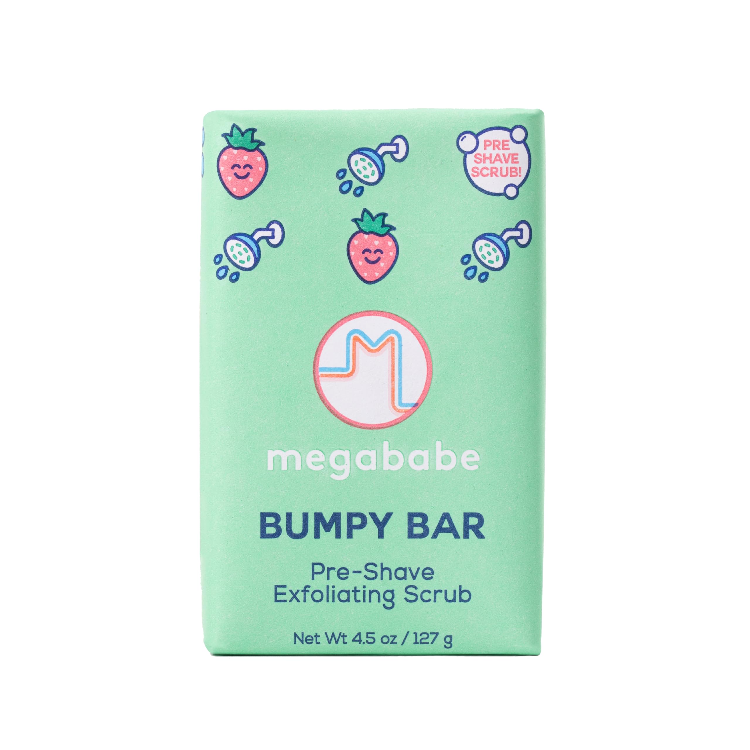 Megababe Bumpy Bar packshot; pre-shave exfoliation for smoother skin