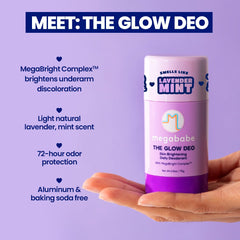 Megababe Daily Deodorant stick applied for comfortable, everyday wear.