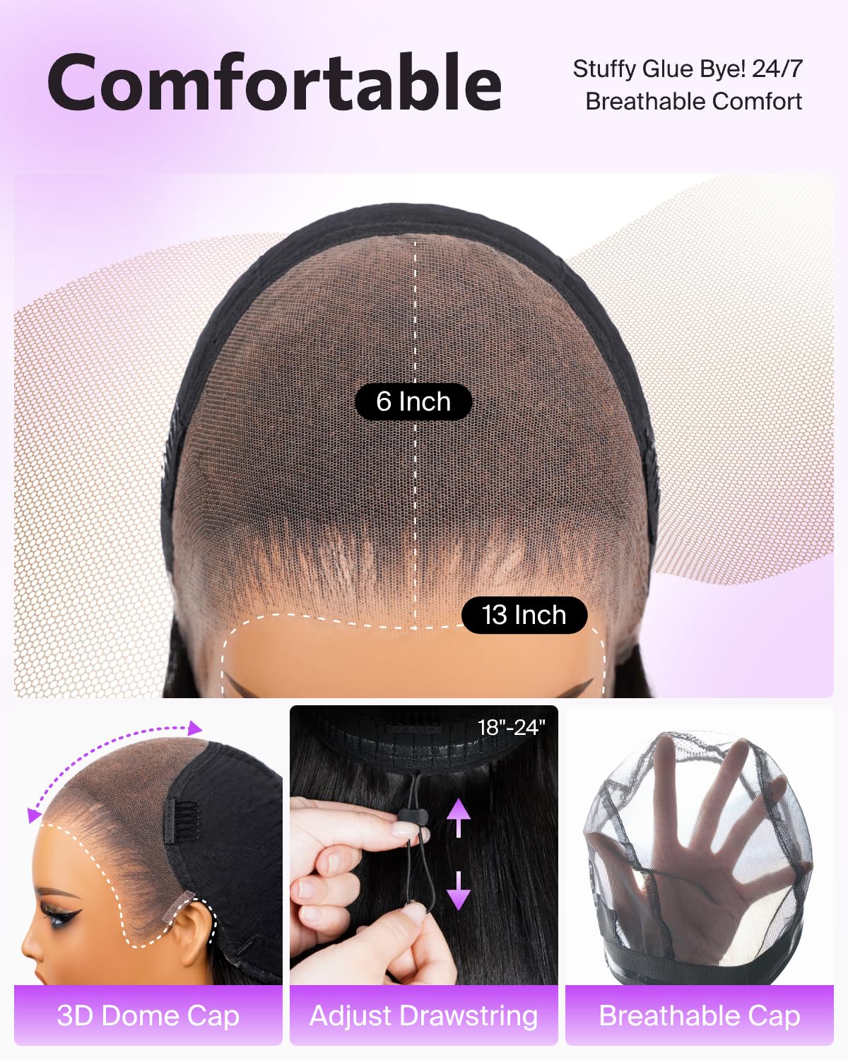 Megalook Hair 20 inch straight human hair for versatile styling