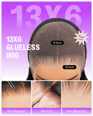 Megalook Hair HD lace pre-cut pre-plucked for natural hairline and easy styling.