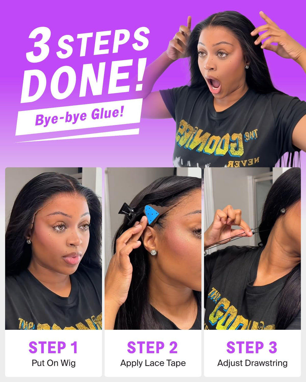 Megalook Hair virgin human hair 220 density for fuller look.