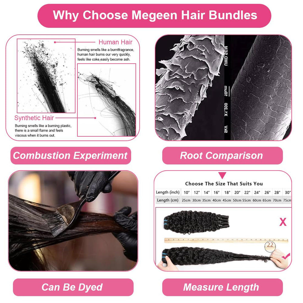 Megeen Burmese Curly Bundles double-machine-weft for reduced shedding.