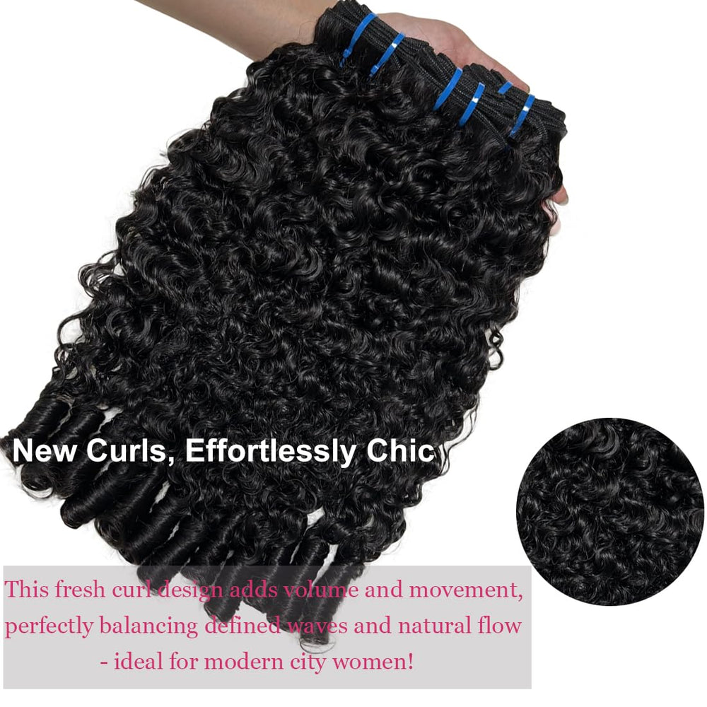 Megeen Burmese Curly Bundles easy to blend with your own hair.