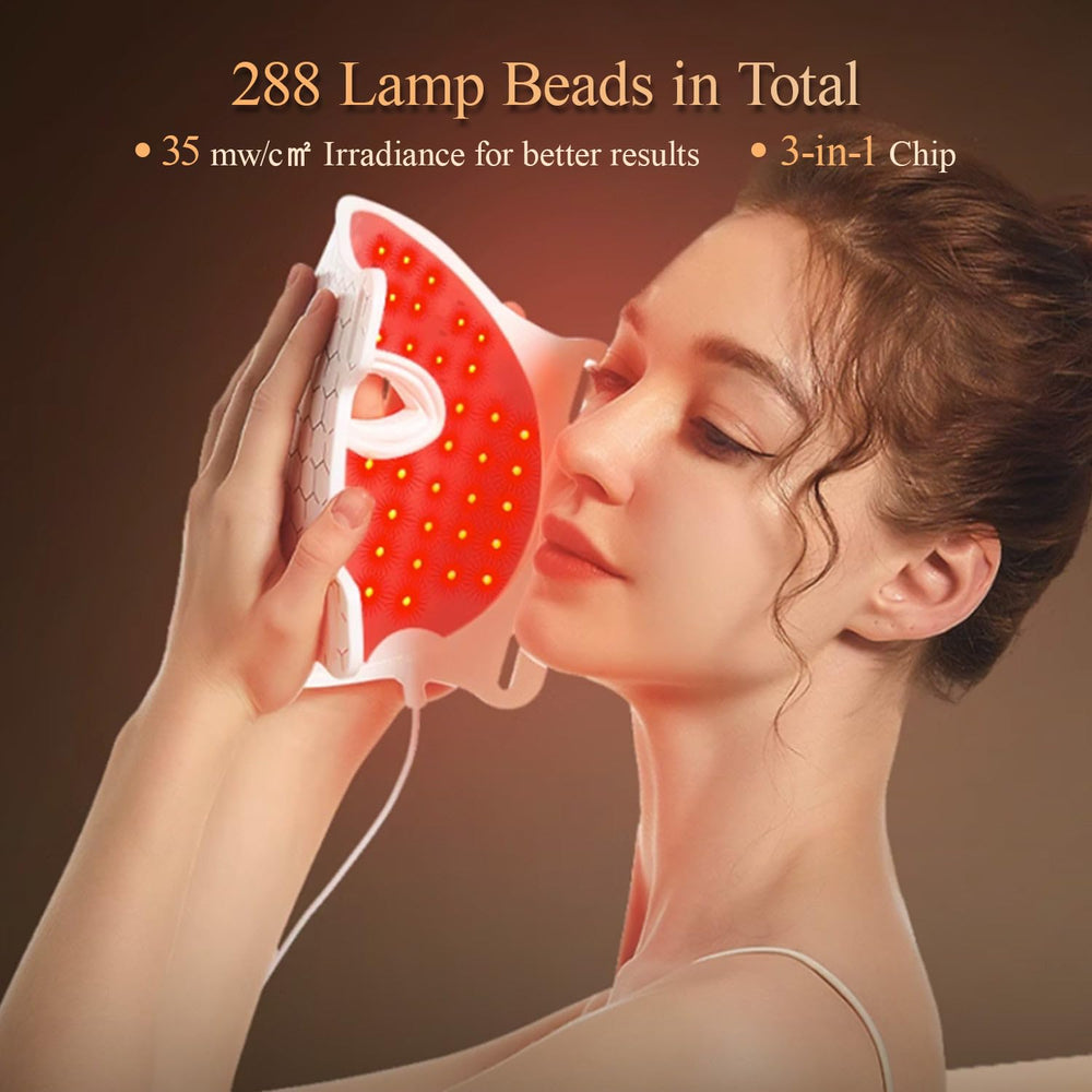 MEGELIN 7 colors LED mask side view showing slim profile for comfortable wear