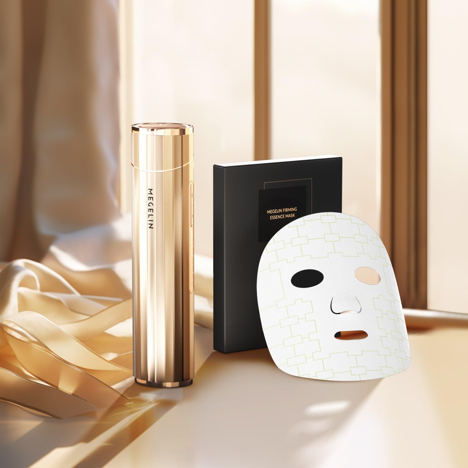 MEGELIN at-home skincare routine with mask for self-care moments.