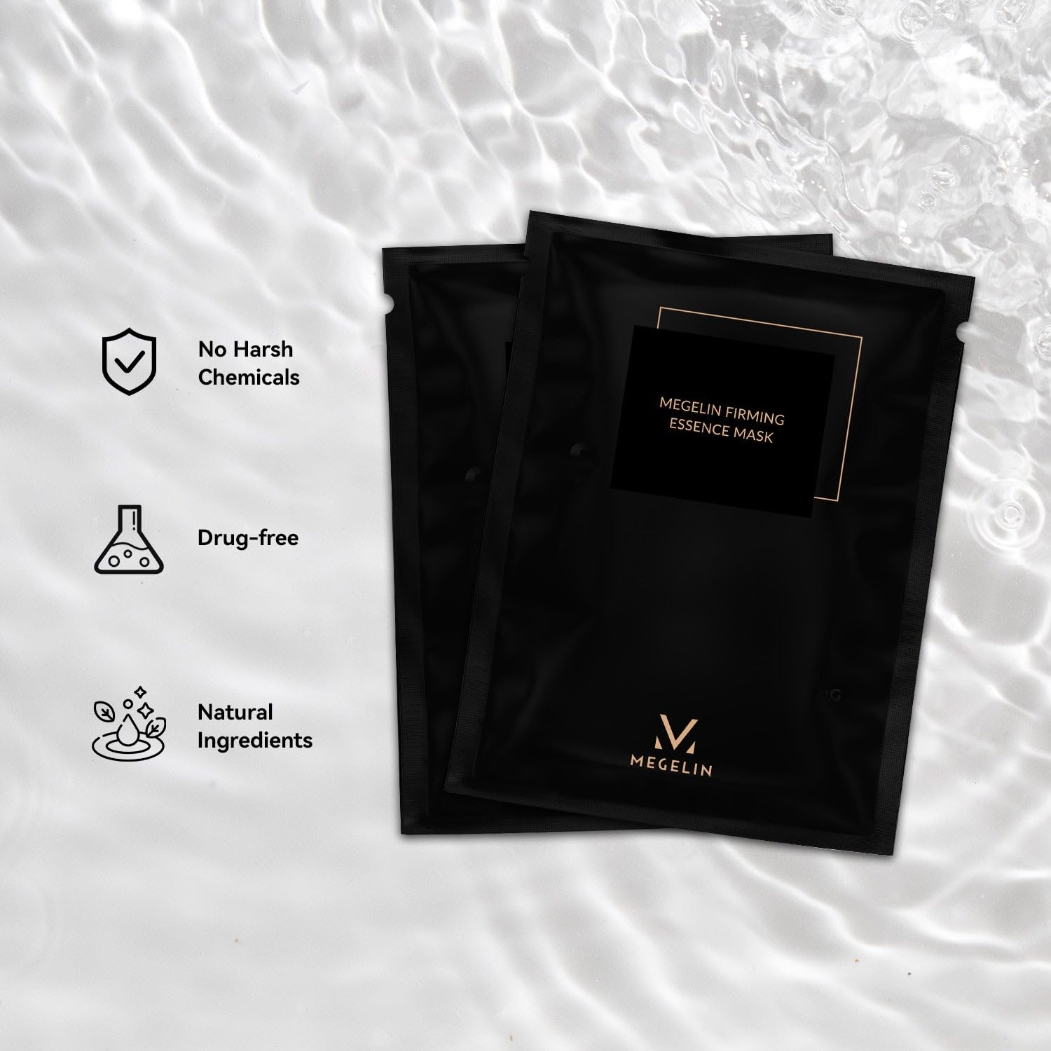MEGELIN facial mask application showing comfortable fit.