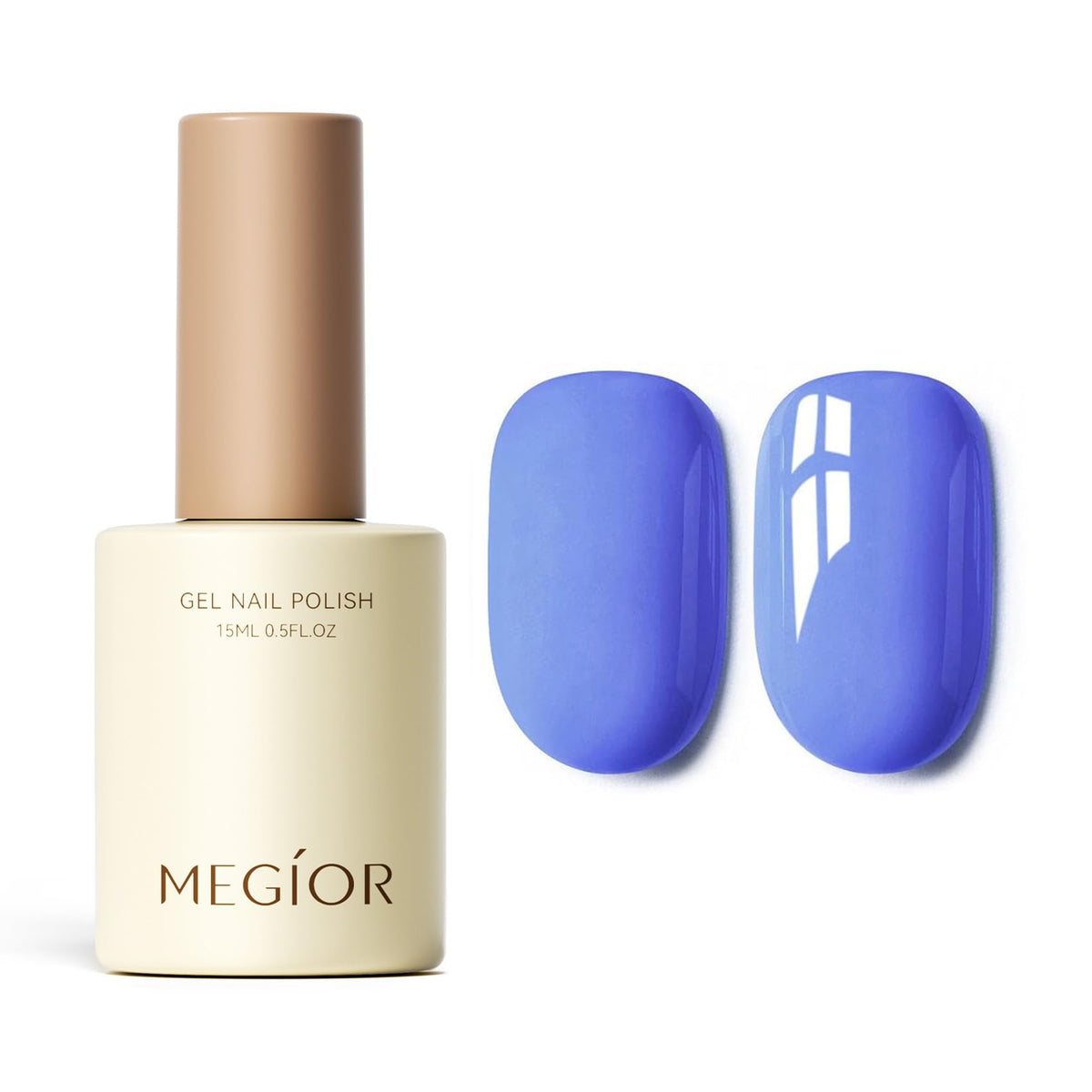 MEGIOR Ultra Marine gel bottle close-up showing vibrant blue-purple hue for salon-grade color.
