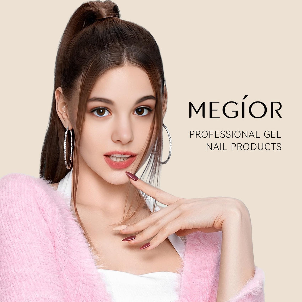 MEGIOR Ultra Marine on nails ready for at-home manicure.