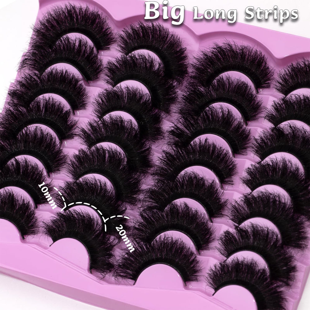 MEHALUSH 14-pair lash pack for versatile daily or special looks.