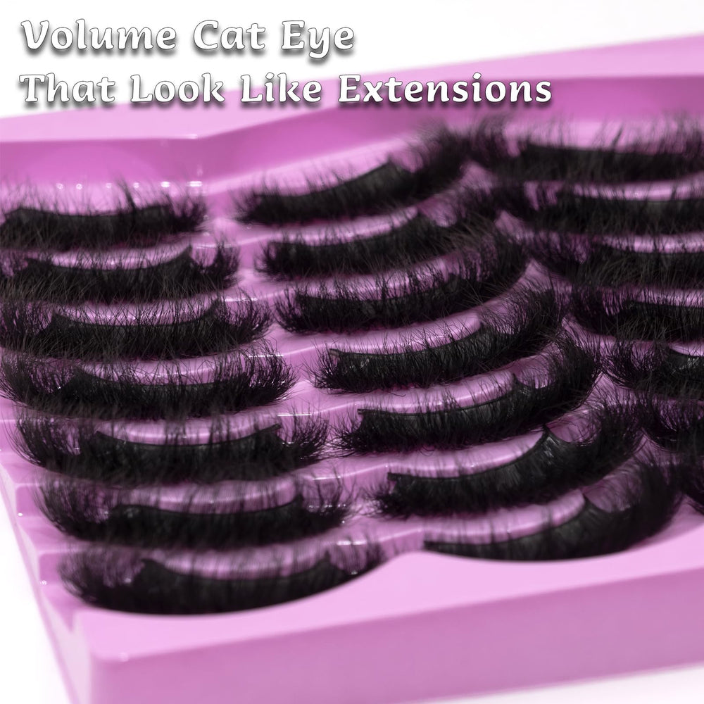 MEHALUSH faux mink lashes offering extensions-like volume for a bold look.