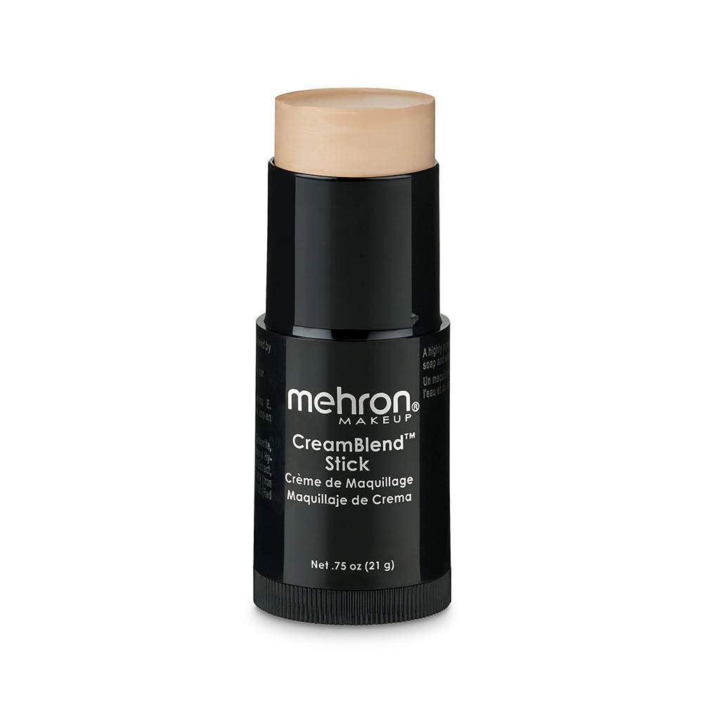 Mehron CreamBlend Stick packaging close-up for professional stage makeup on the go.