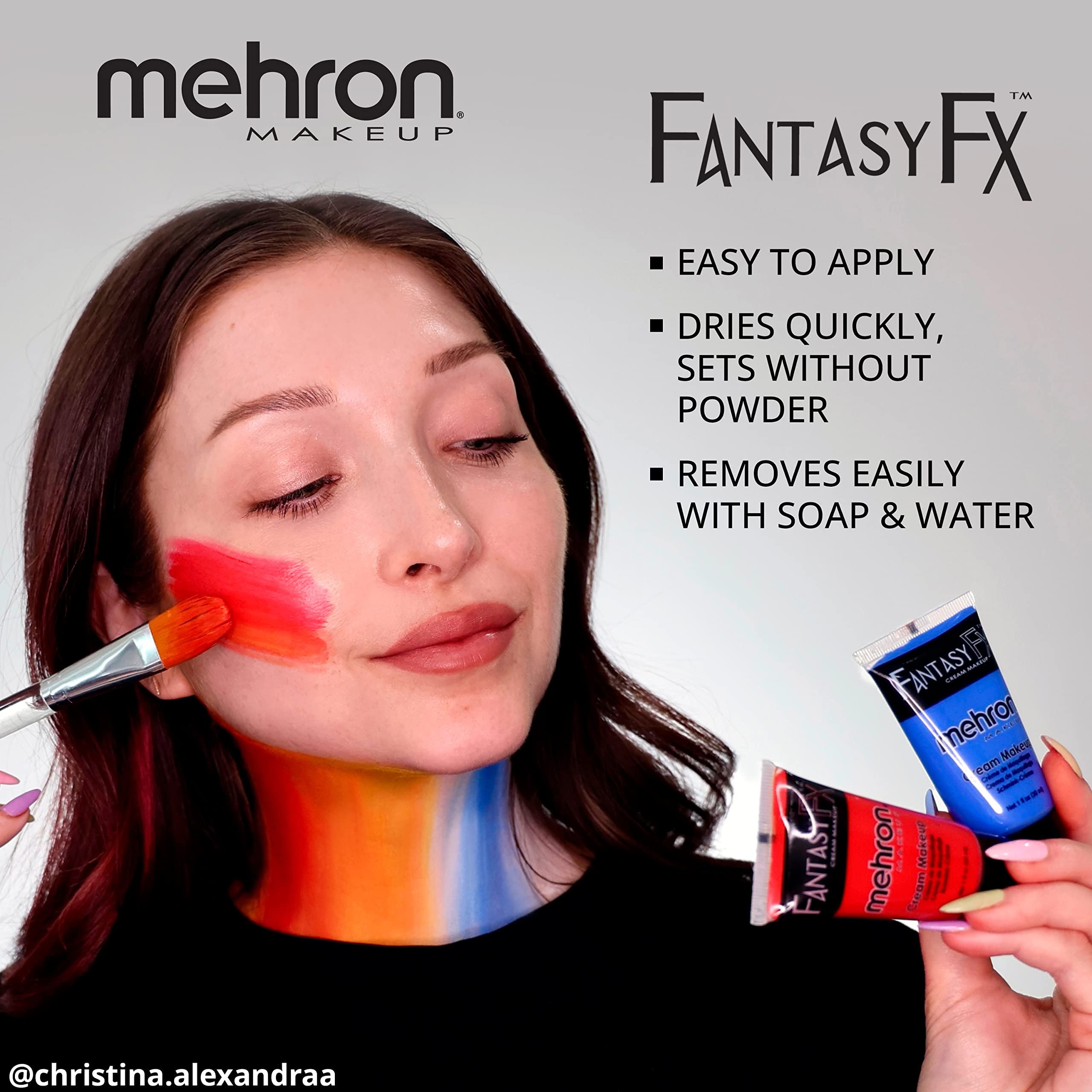 Mehron Fantasy FX Cream removal with soap and water after wear