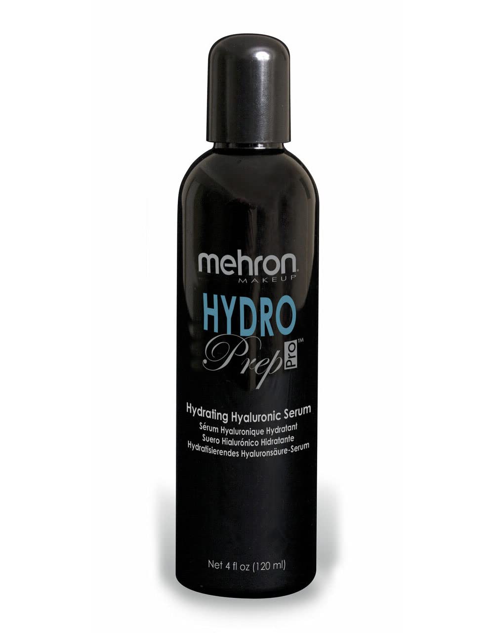 Mehron Hydro Prep Pro bottle being poured to show instant hydration for makeup priming