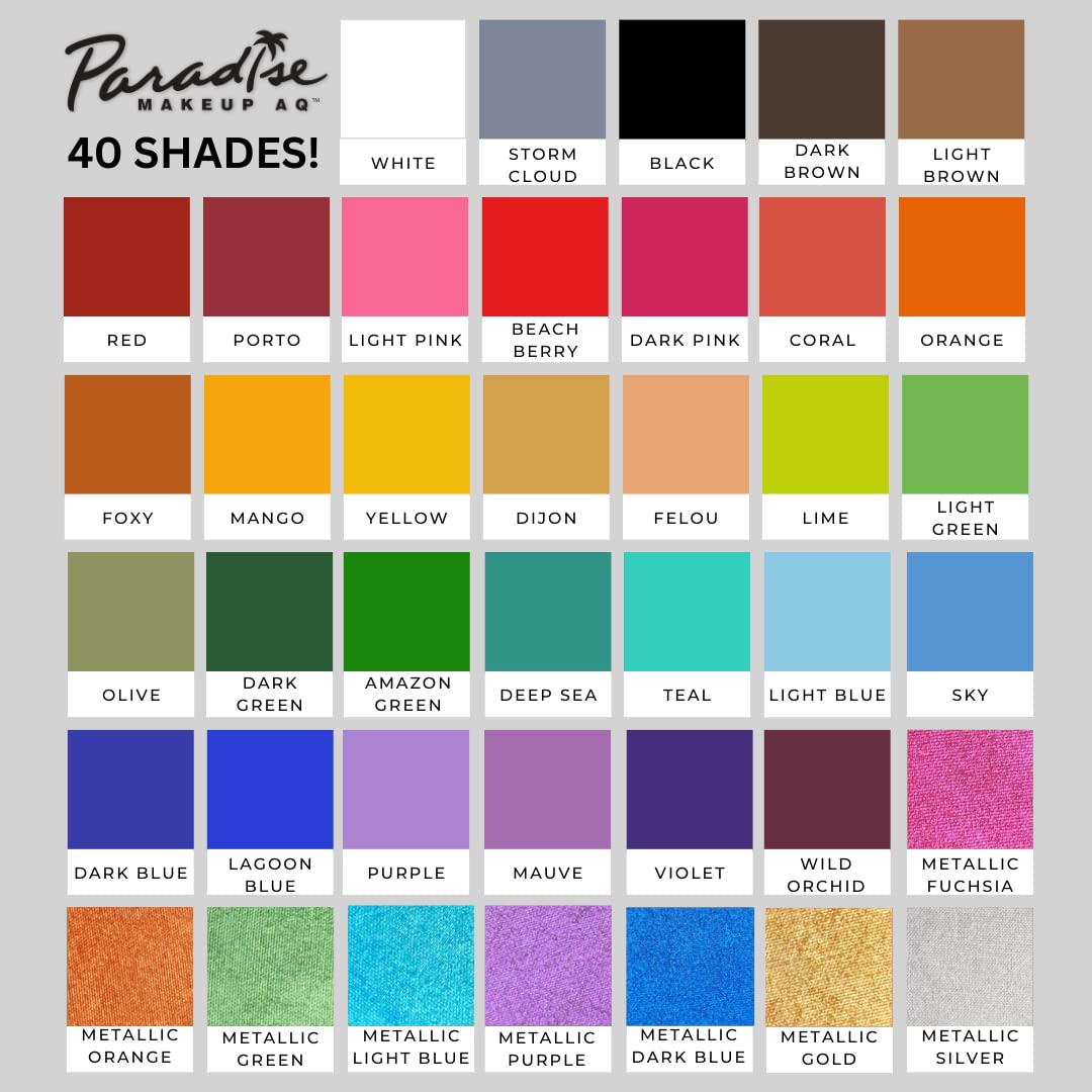 Mehron Paradise Makeup AQ light green stage-ready color for Halloween costumes and events.