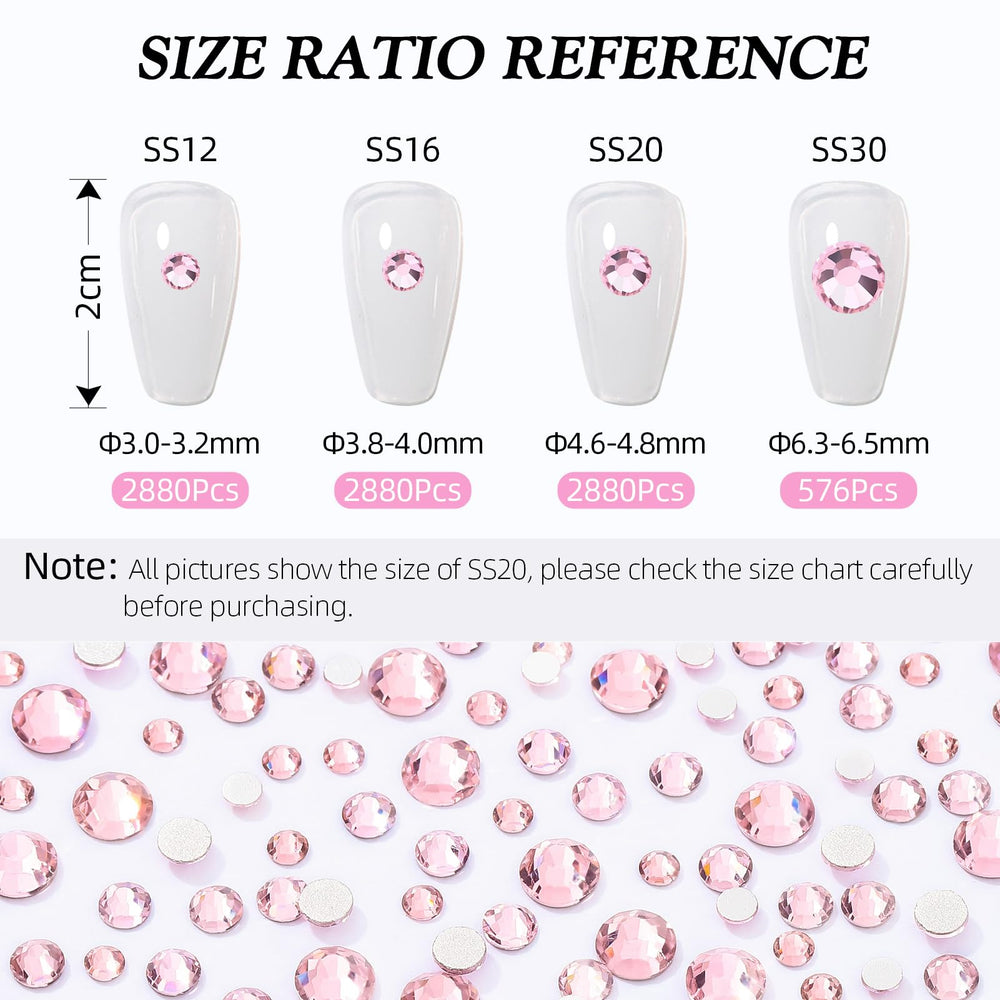 Meibite pink flatback rhinestones glass crystal shine for clothing and crafts