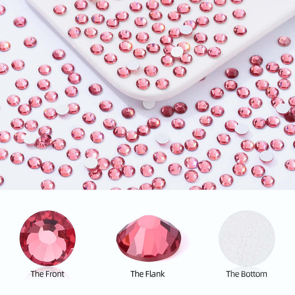 Meibite rose flatback rhinestones on shoes and clothing add subtle, durable sparkle.