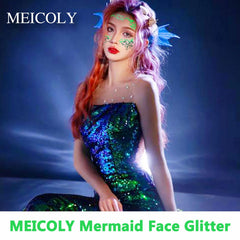 MEICOLY Alien Hair Glitter adds sci-fi sparkle to hair with secure adhesion.