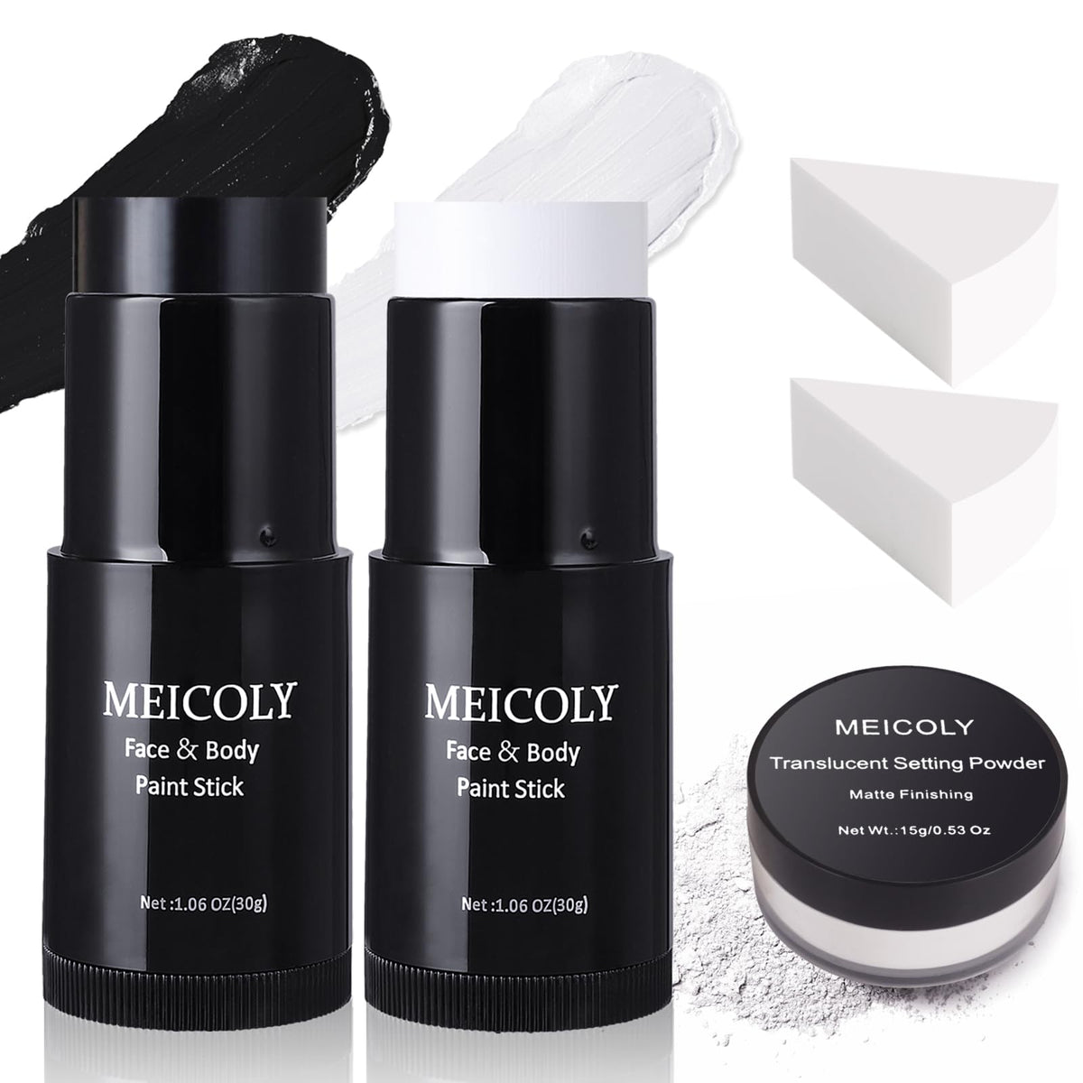 MEICOLY black face paint stick for bold outlines and dramatic makeup.