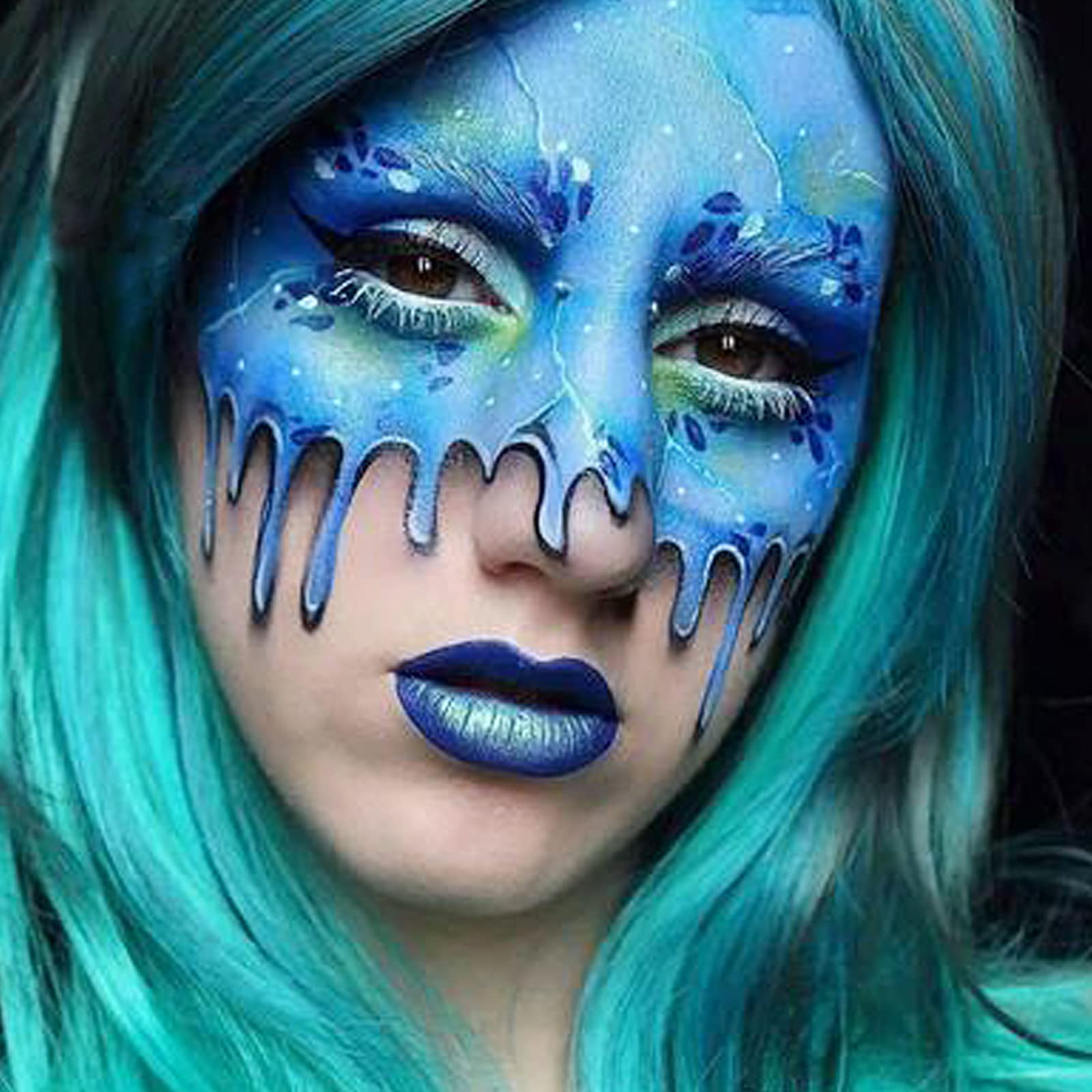 MEICOLY blue body paint stick for detailed SFX avatar makeup